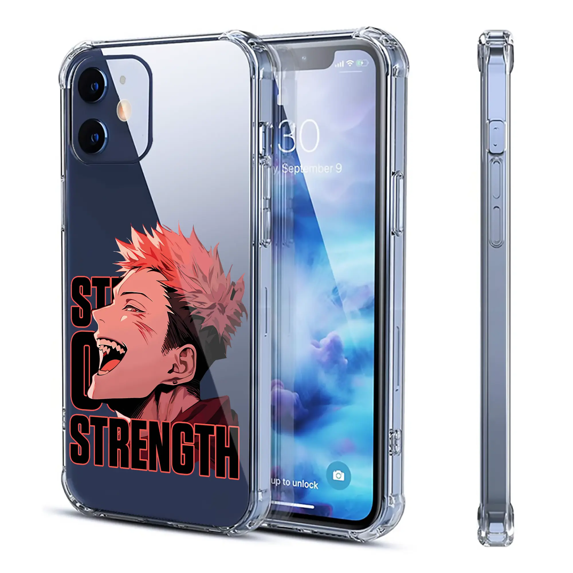 呪術廻戦 グッズ,虎杖 悠仁 - IPhone 12シリーズ対応 ・ 透明スマホケース ・ クリアソフトケース ・ TPU素材 ・ 耐衝撃 ・ 高密着 ・ 防汚 防指紋 ・ 簡単着脱